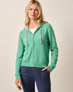Amanda Cashmere Full Zip Hooded Sweater