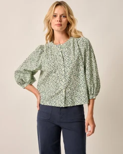 Blair Cotton Button Down Smock Blouse