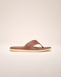 Boardwalk Woven Faux Leather Sandal