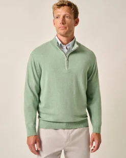 Desmond Plaited Cotton Blend 1/4 Zip Sweater