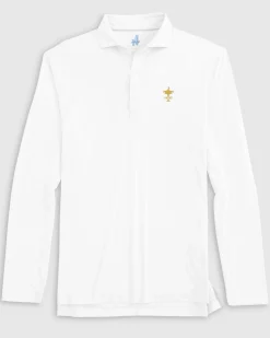 Ryder Cup Swing Long Sleeve Featherweight Performance Polo - Trophy Logo