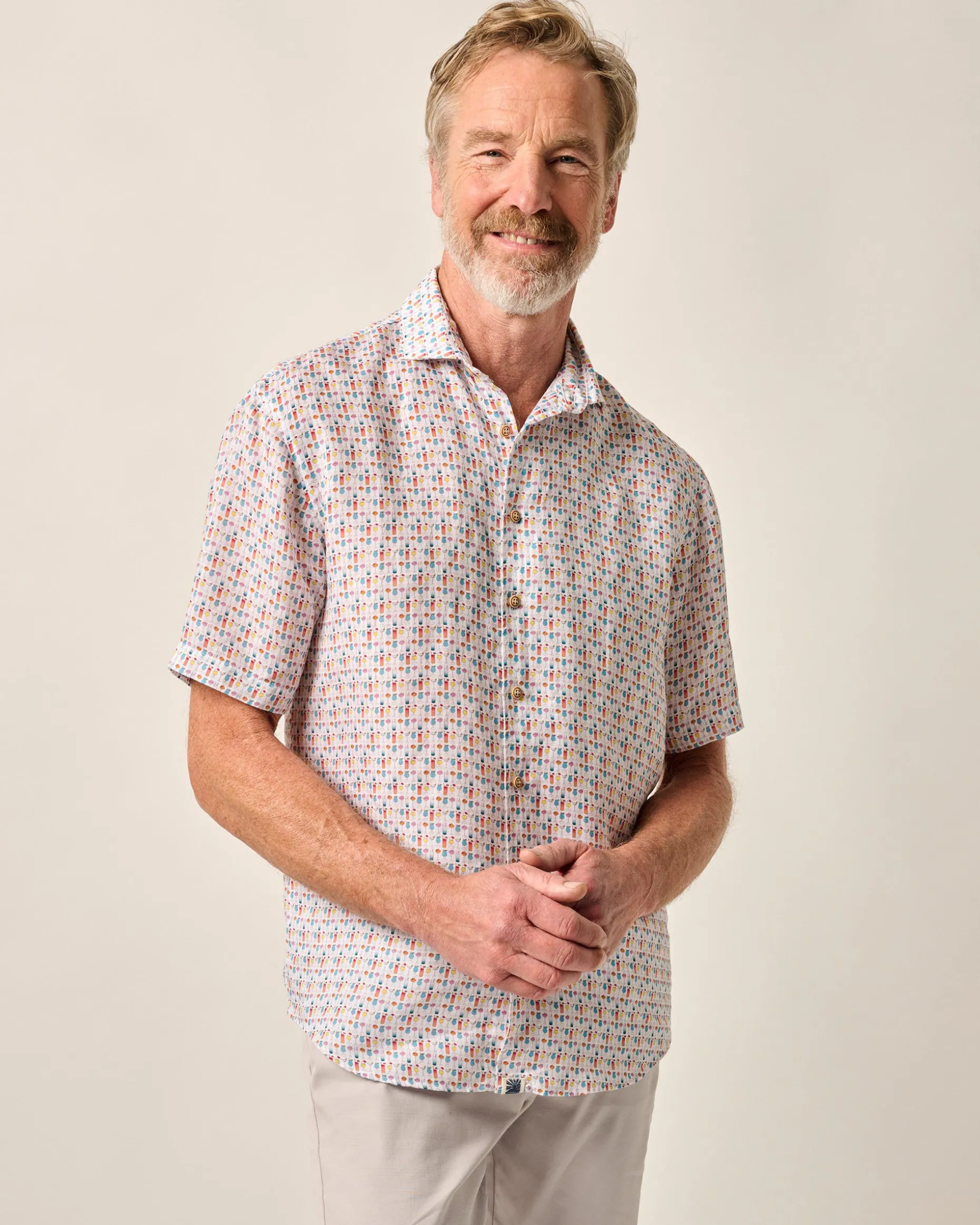 Short Sleeve Hangin' Out Linen Button Down Shirt - 5 O' Clock Somewhere